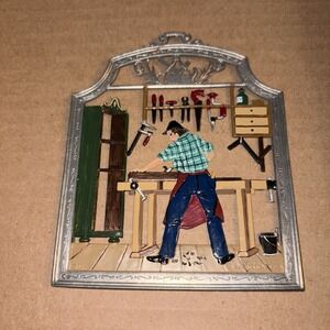 Wilhelm Schweizer Pewter Zinnfiguren The Cabinet Maker Wall Hanging